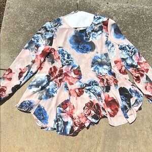 Floral Long Sleeve Women's Top